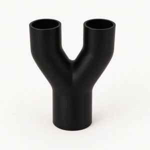 Y-St&uuml;ck aus Kunststoff zur Abzweigung von Rohrleitungen. Passgenauer Rohradapter f&uuml;r verschiedene Durchmesser.